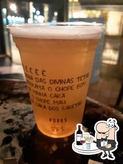 O Porks oferece uma infinidade de bebidas alcoólicas