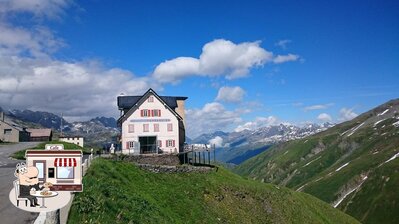 Puoi goderti l'aria fresca dal dehors di Restaurant Furkablick