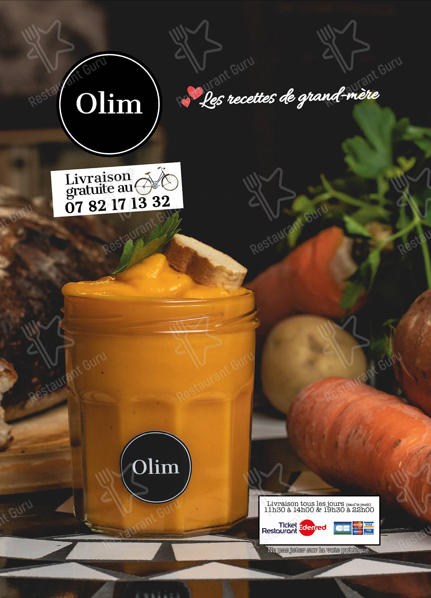 Menu de Olim Masséna