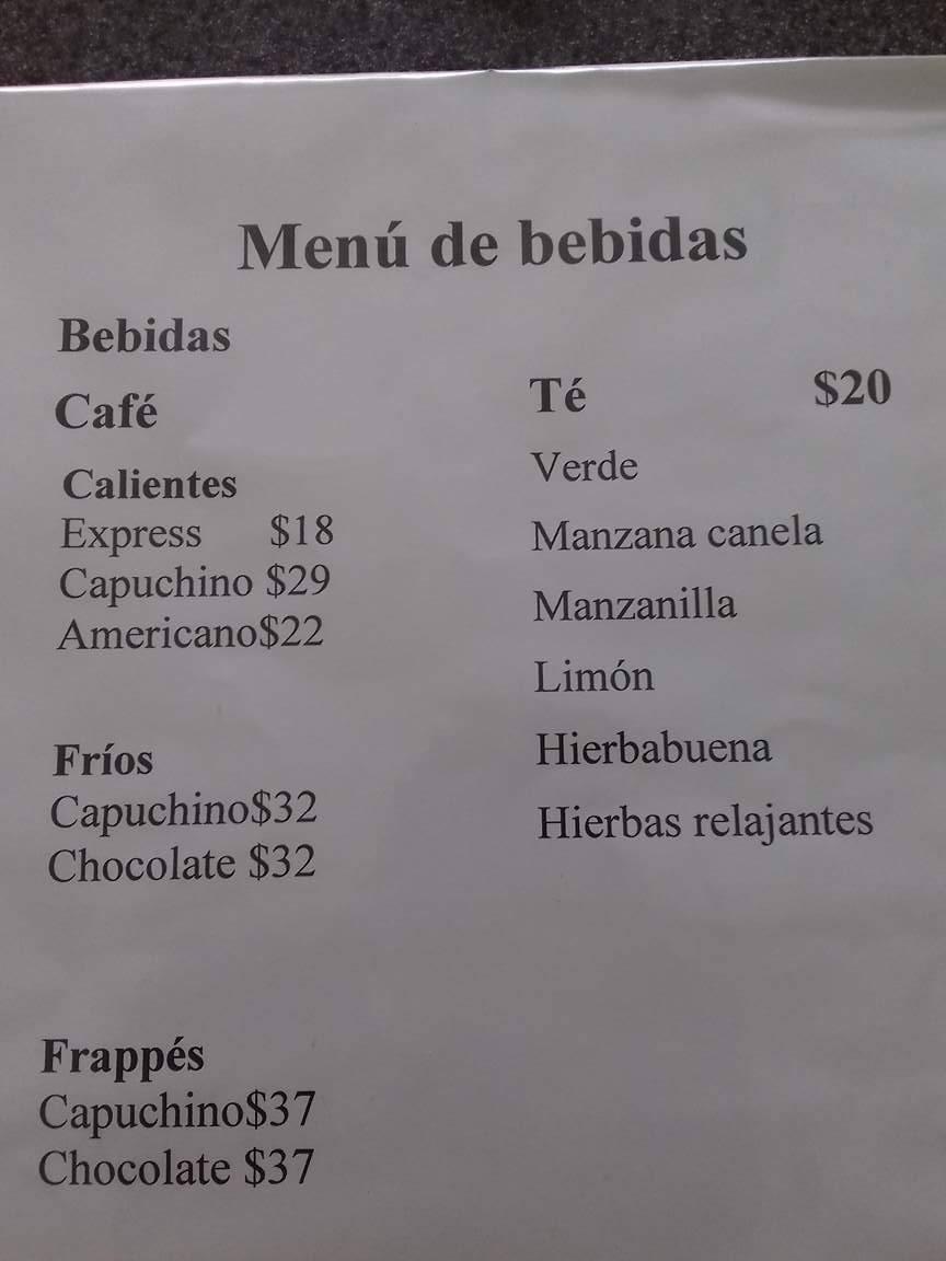 Café en el Corazón menu