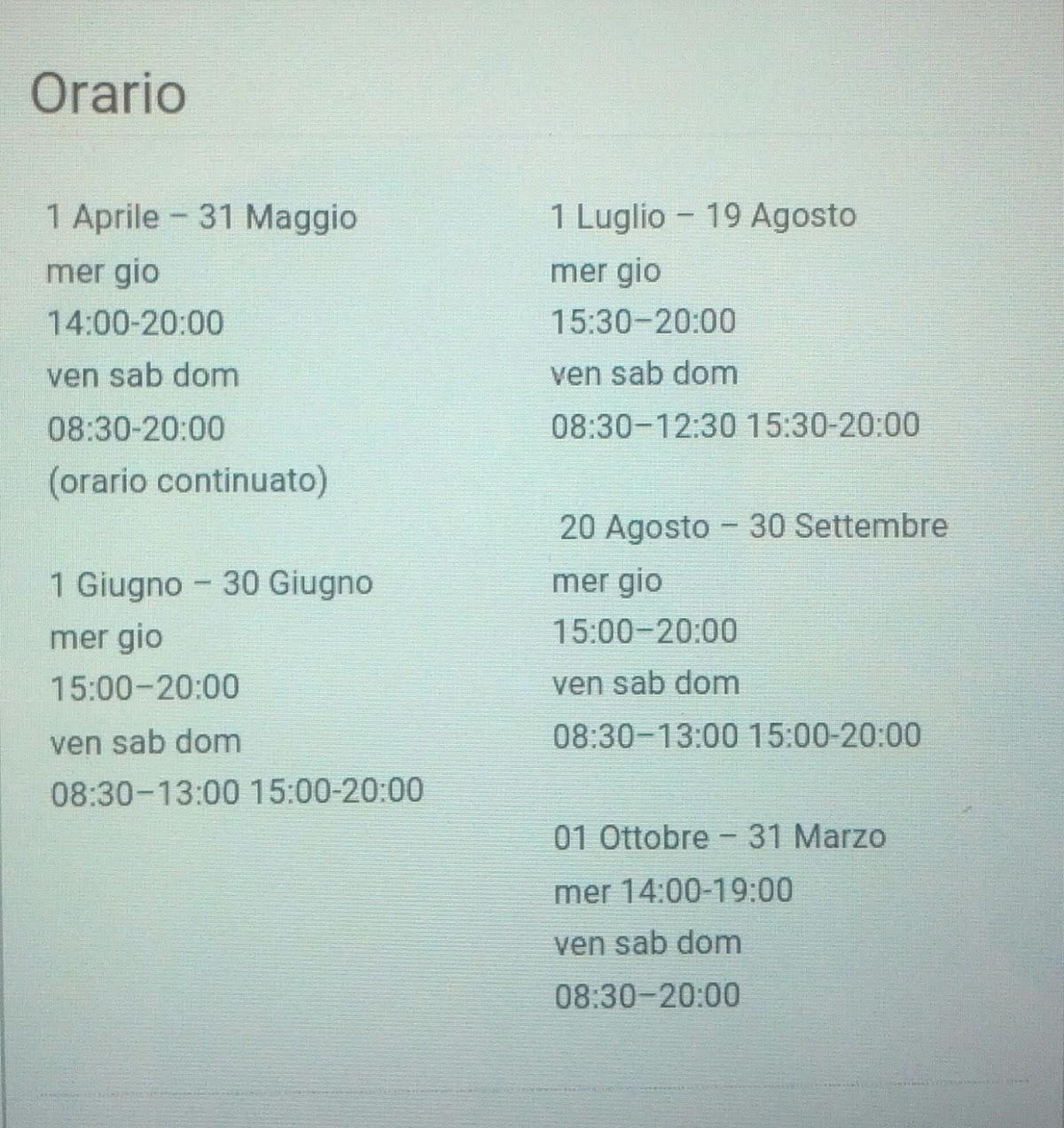 Menu di Poligoni di tiro - La folce 