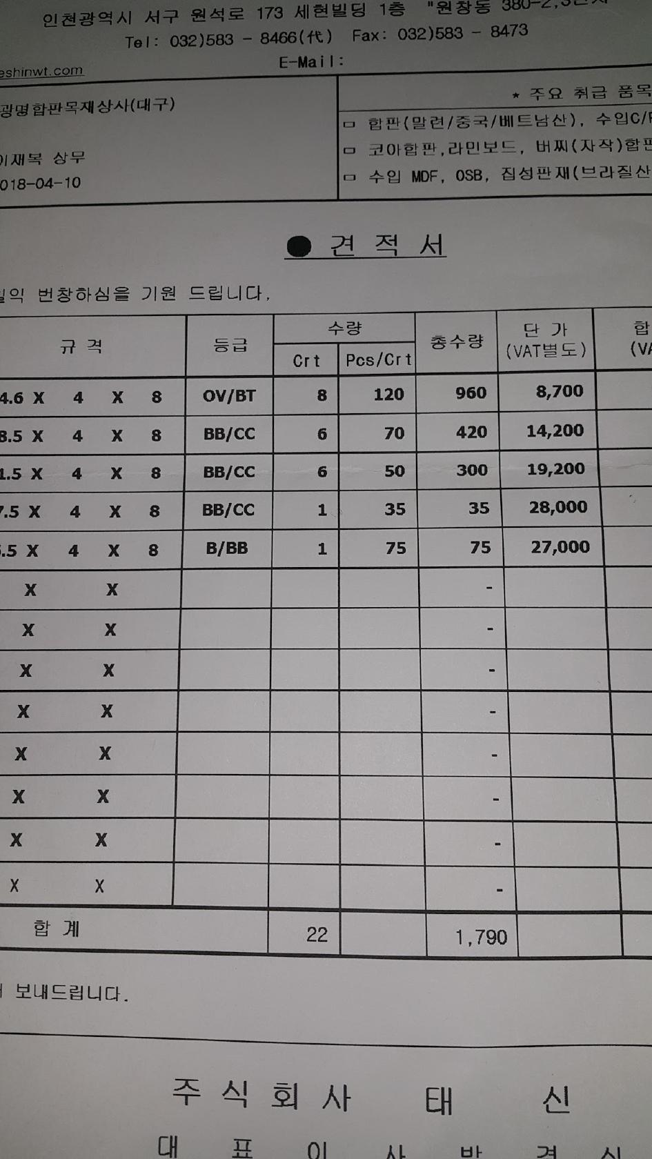 중화반점 メニュー