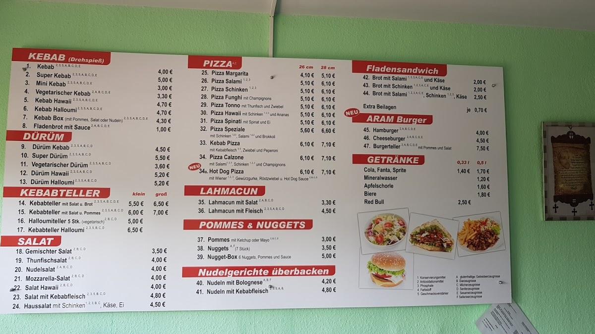 Speisekarte von Aram Döner restaurant, Freiberg