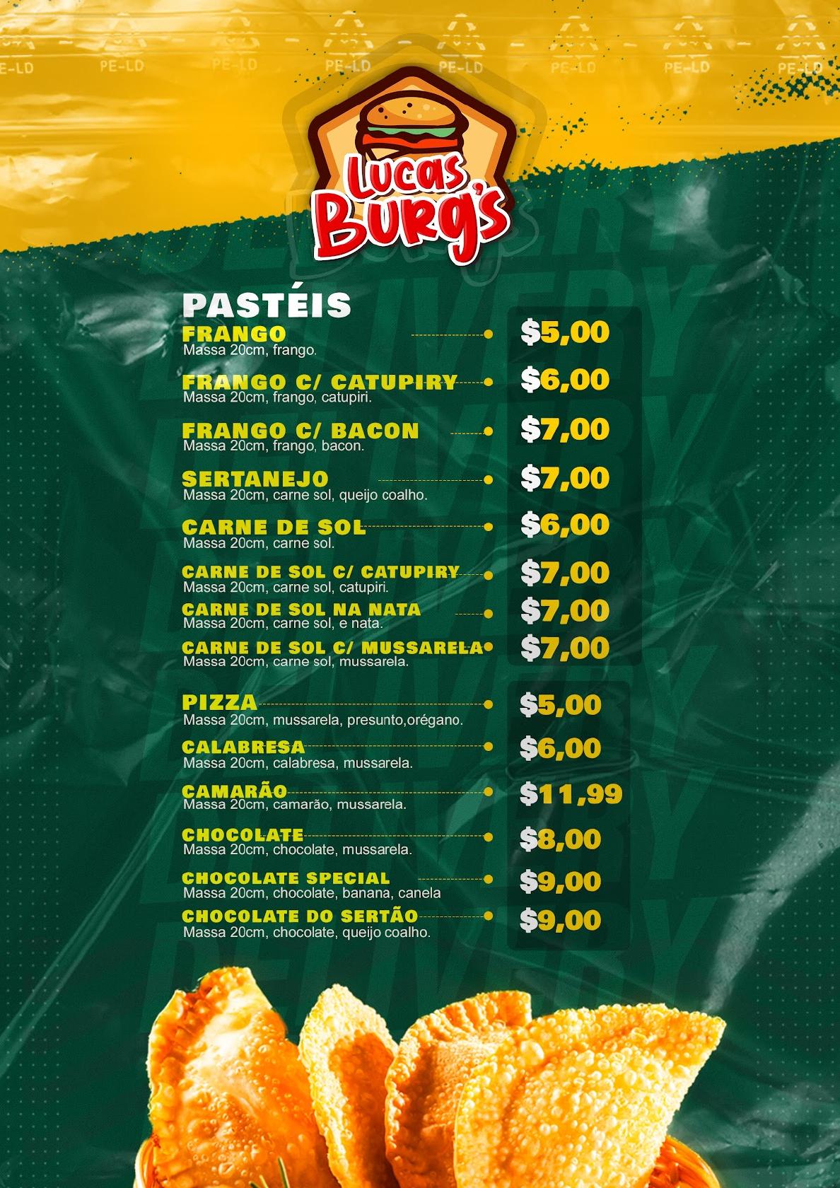 Lucas Burg's menu