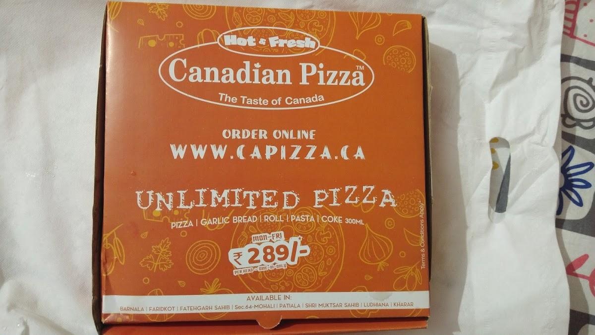 Menu at CANADIAN PIZZA ORIGINAL ! We are Back IN JAGRAON. Hot & Fresh