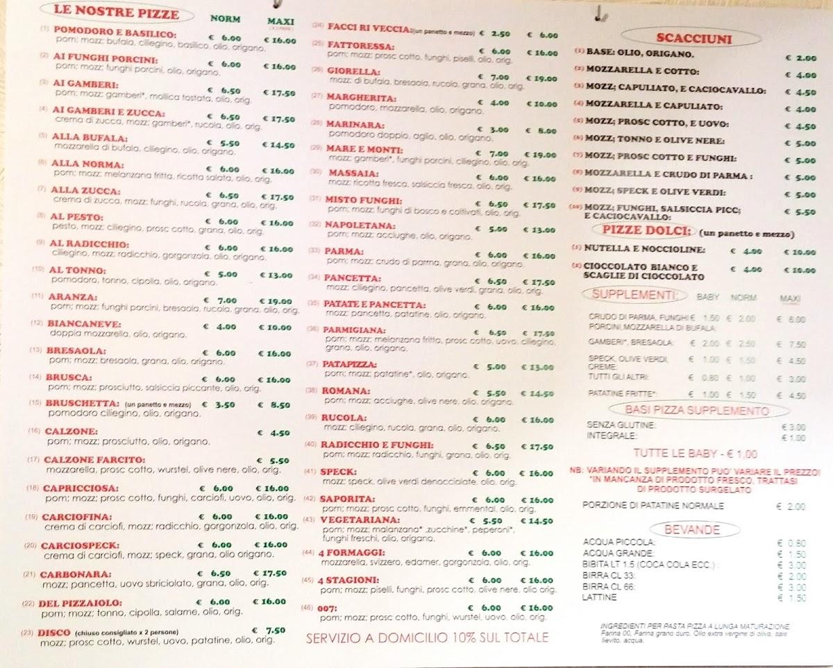 Menu di POMODORO E BASILICO 