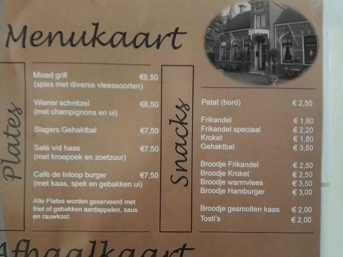Café de Inloop menu