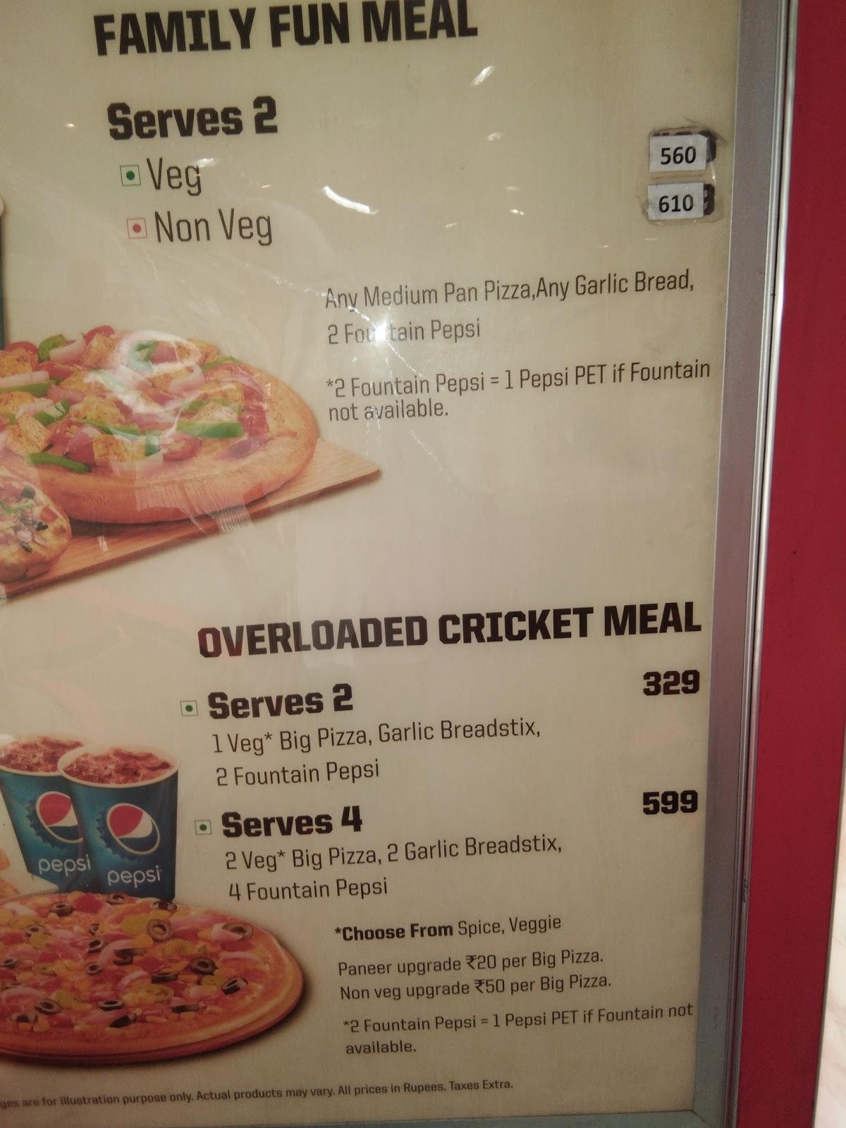 Pizza Hut Malakpur Chowk, Roorkee menu