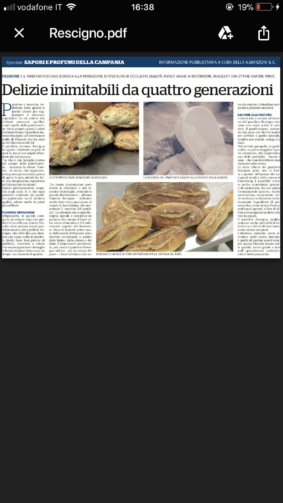 Menu di ResciGno Panetteria: Panetteria Rescígno 