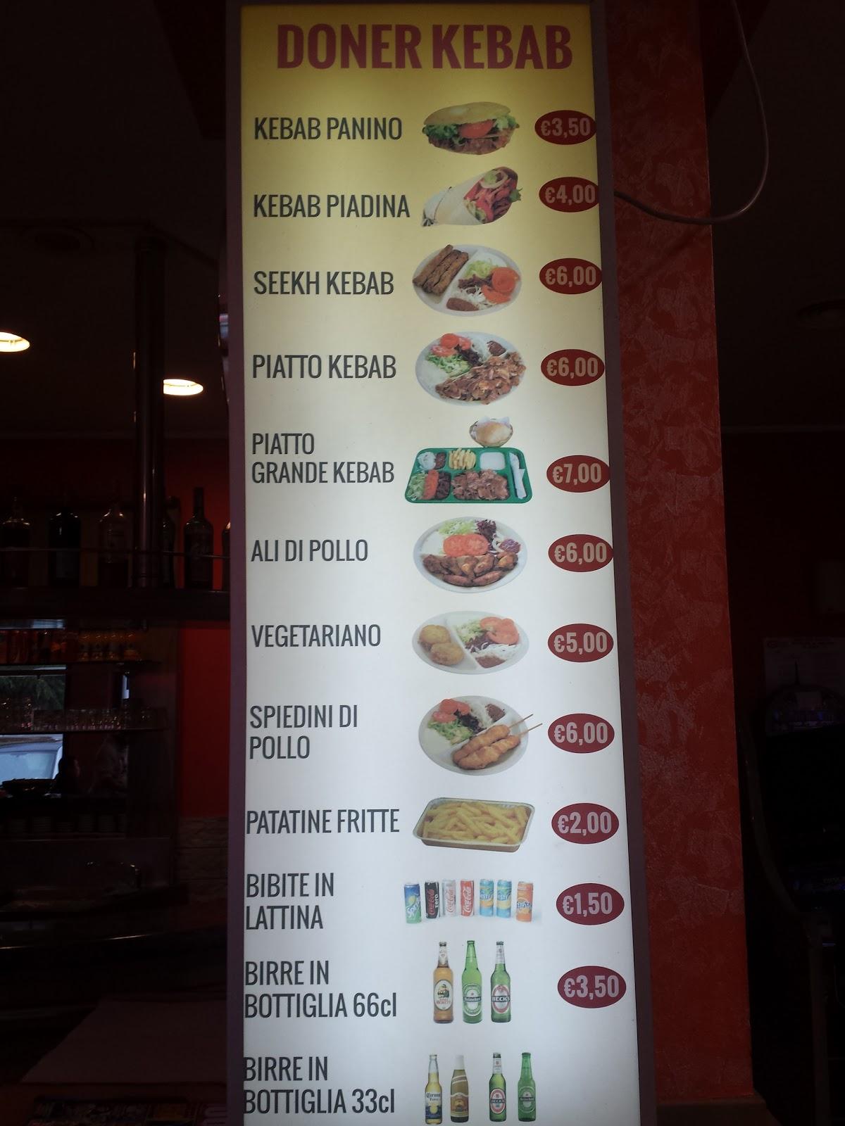 Menu di DONER, KEBAB 