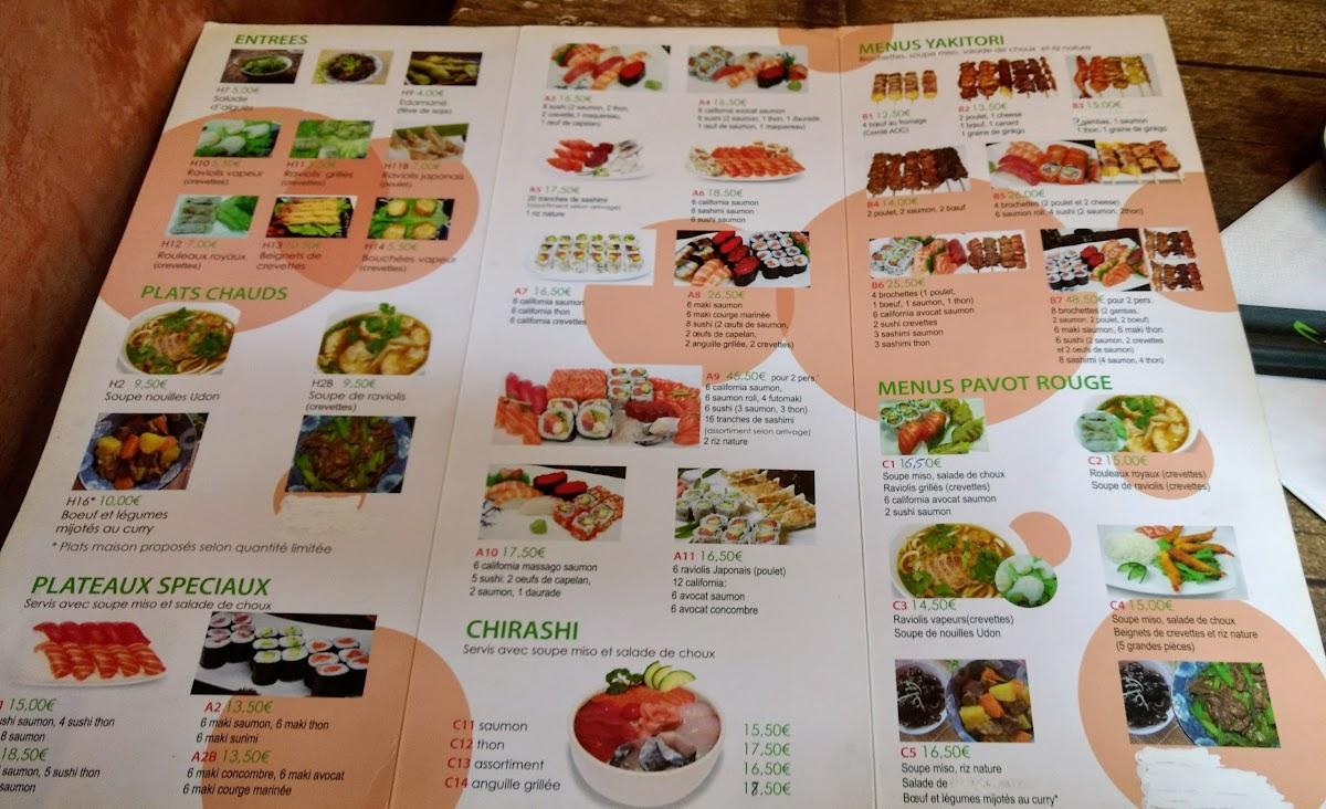 Menu de Le Pavot Rouge