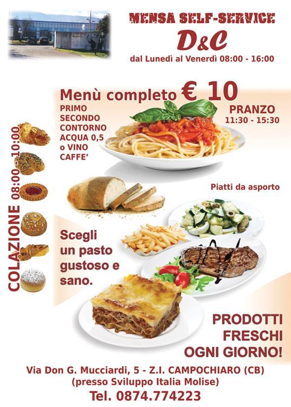 Menu di Bar Mensa Campochiaro 