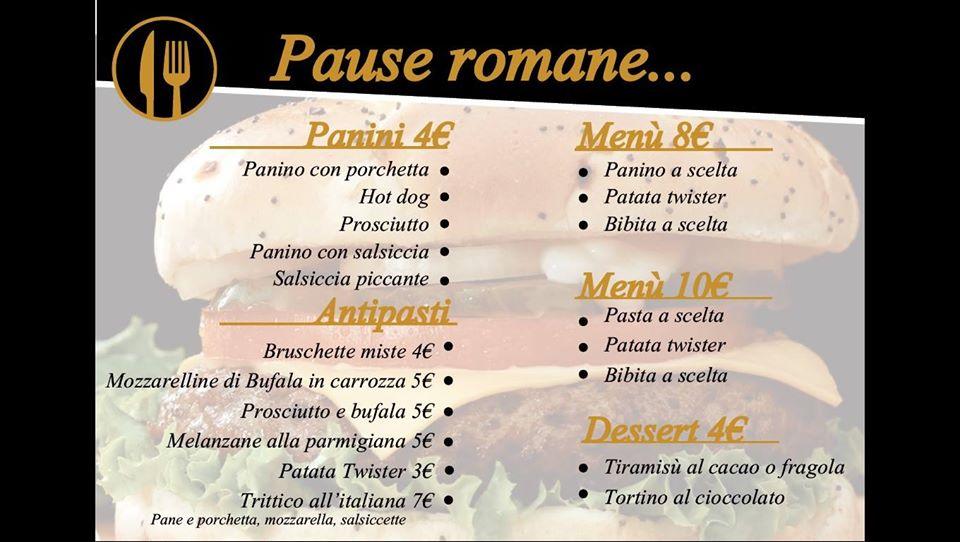 Menu di Pause Romane 