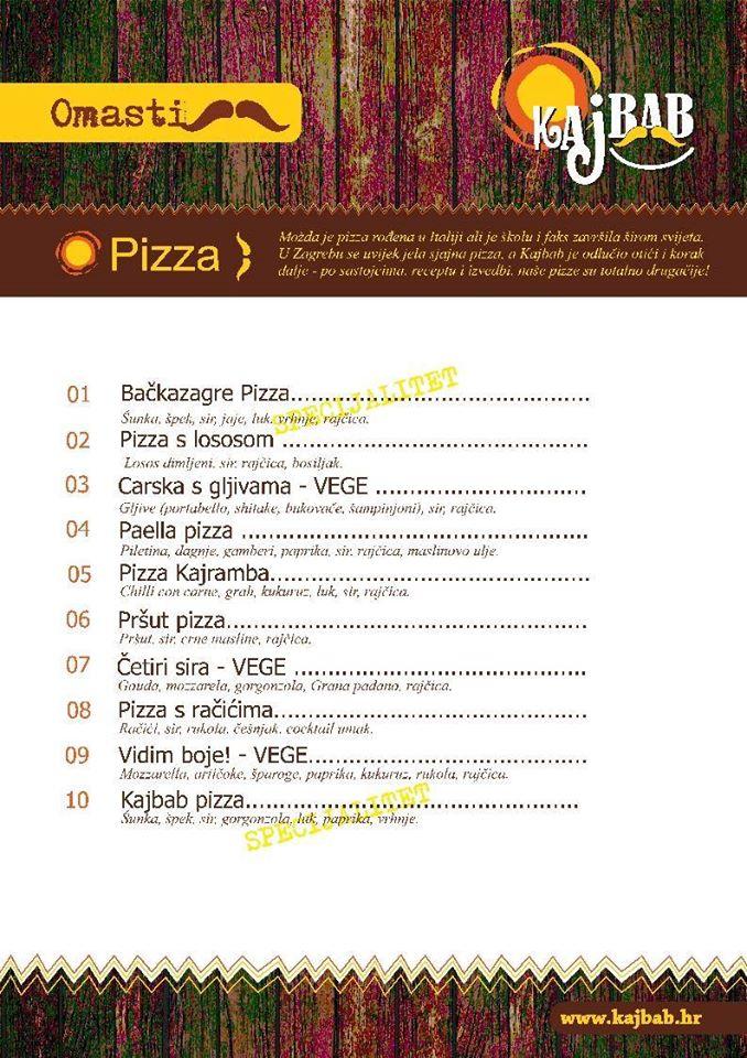 Menu di Kajbab 