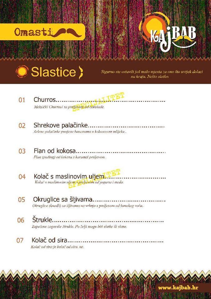 Menu di Kajbab 