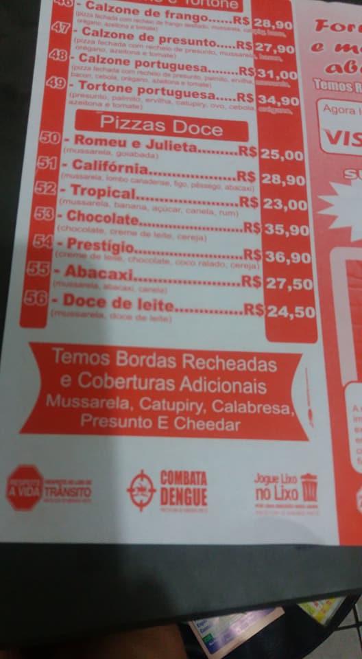 Disk Pizza Vnz cardápio