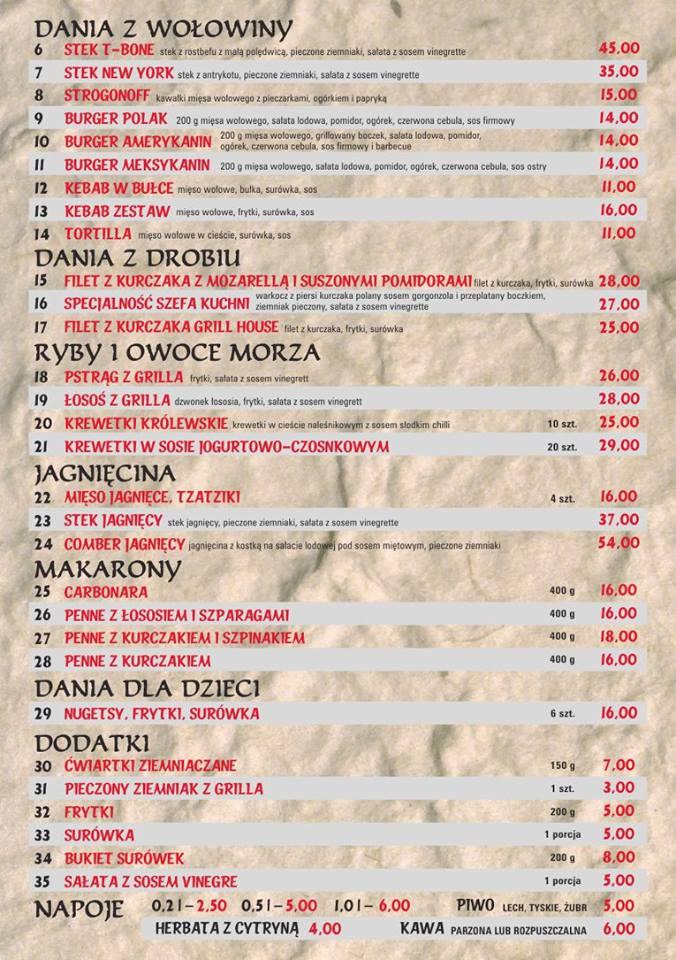 Sempre-grillhouse menu