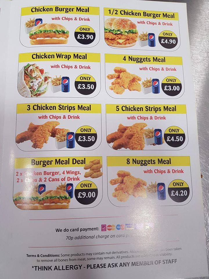 Theos chicken menu
