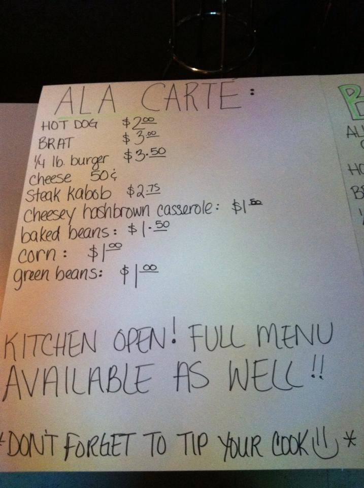 Carta de Motley's Kitchen