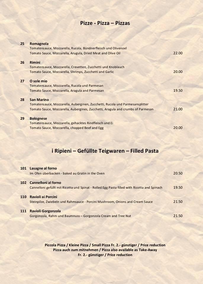 Menu di Pizzeria da Giuseppe 
