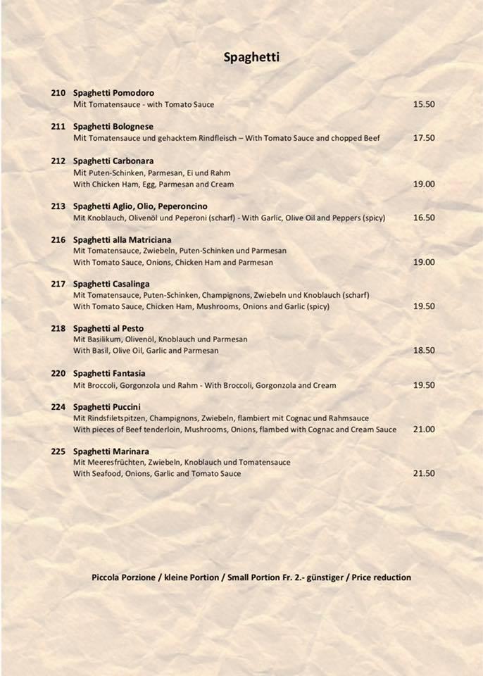 Menu di Pizzeria da Giuseppe 