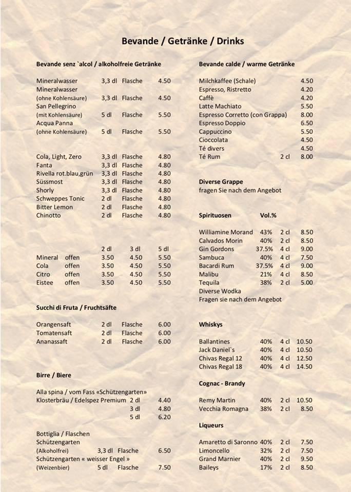 Menu di Pizzeria da Giuseppe 