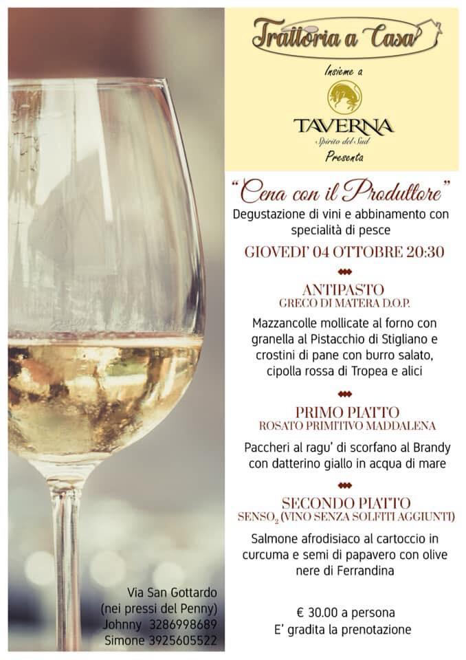 Menu di Trattoria a Casa 