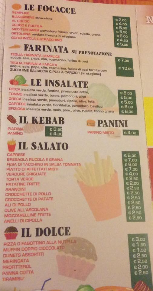 Menu di La nuova Era 