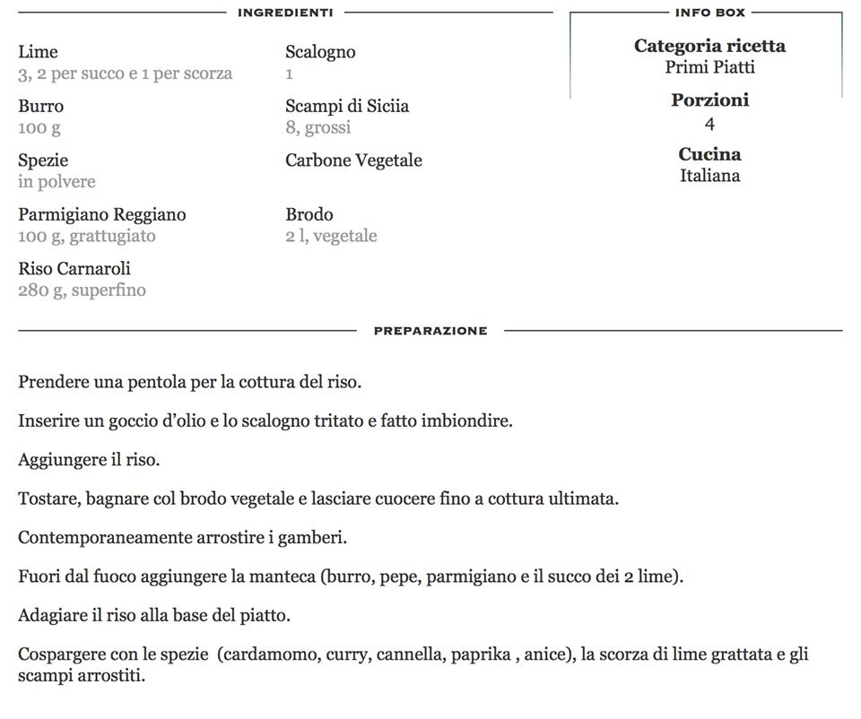 Menu di My personal Chef Taranto 