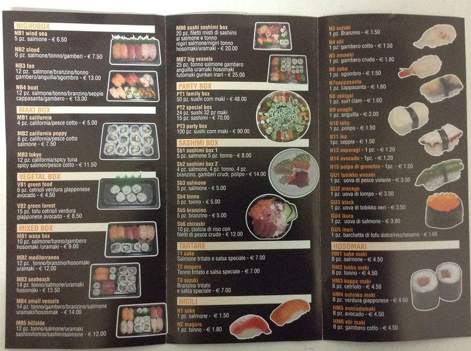 Menu di Sushiwasa 
