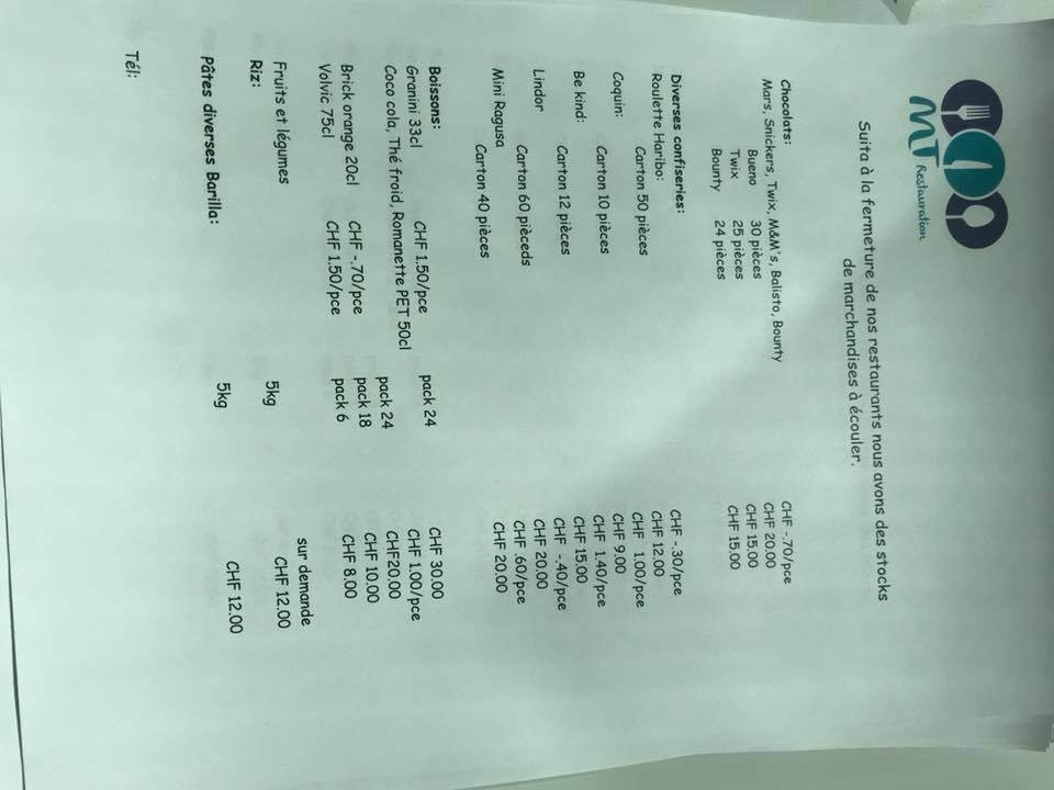 Menu di MT Restauration 