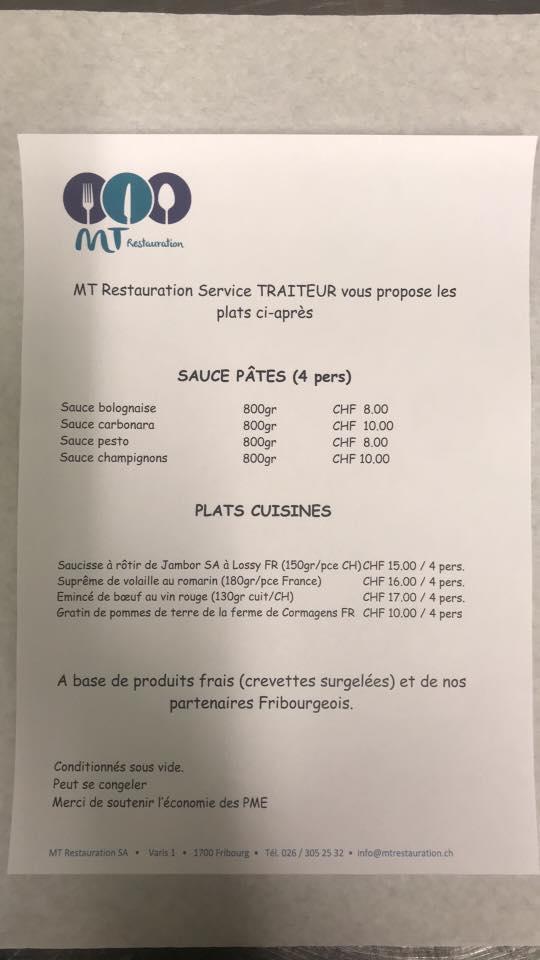 Menu di MT Restauration 