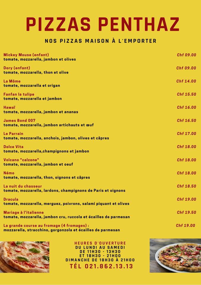 Menu di PizzasPenthaz 