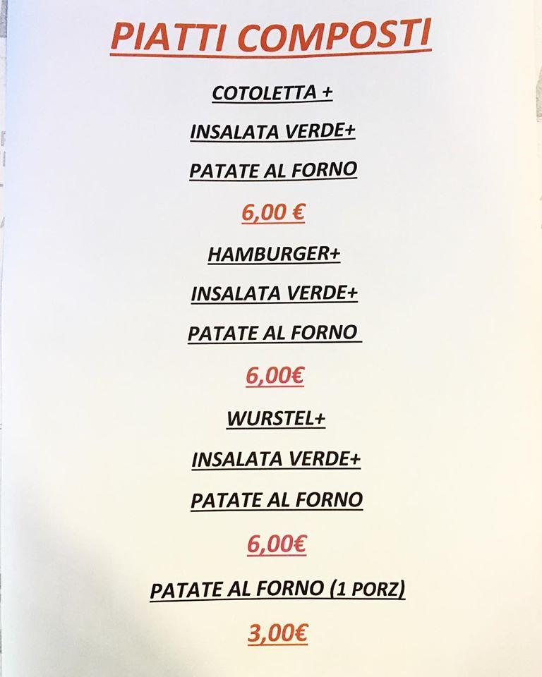 Menu di American Game City Bar Villacidro 