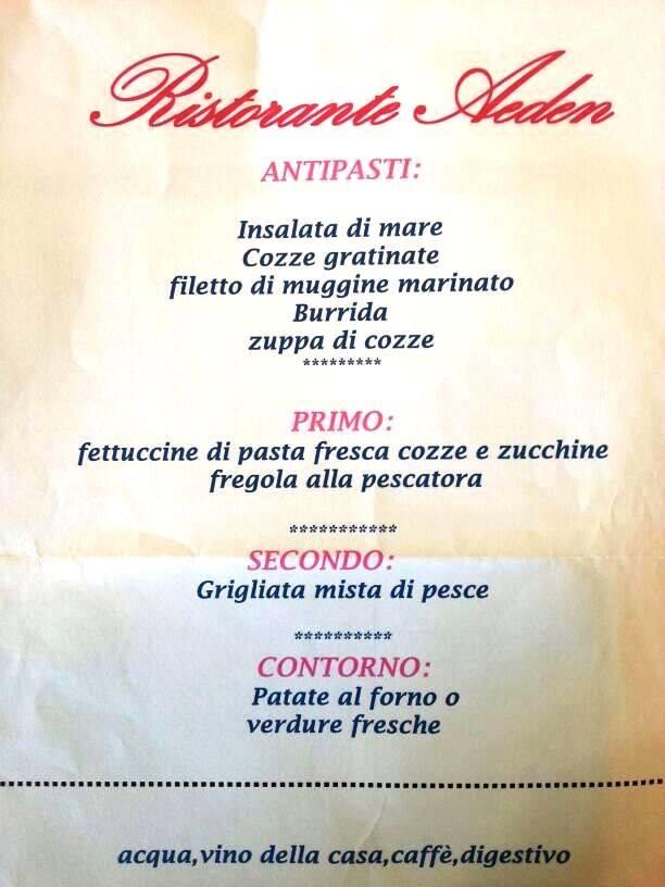 Menu di Antonio Casula 