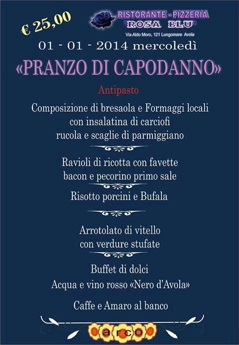 Menu di Ristorante ROSA BLU Avola 