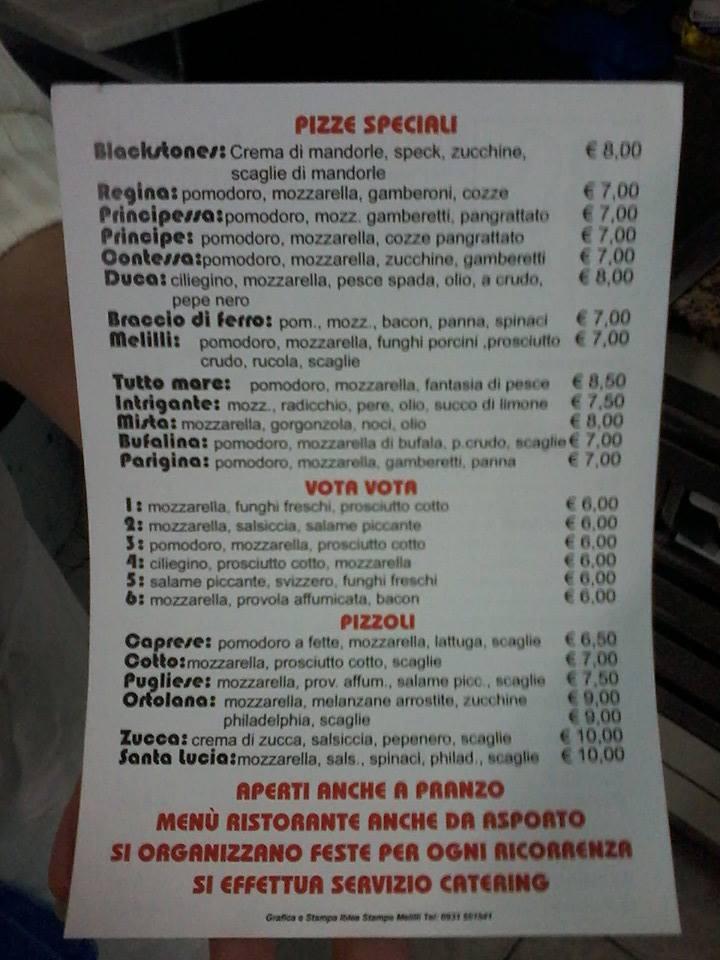 Menu di Blackstonesmelilli 