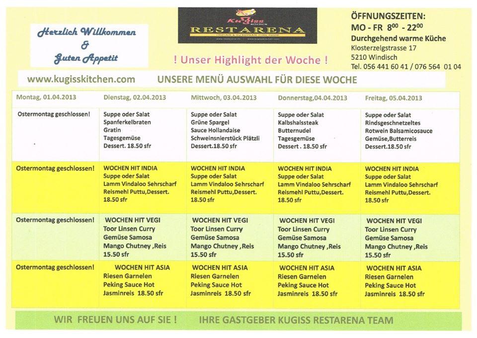Menu di Kugiss Restarena 