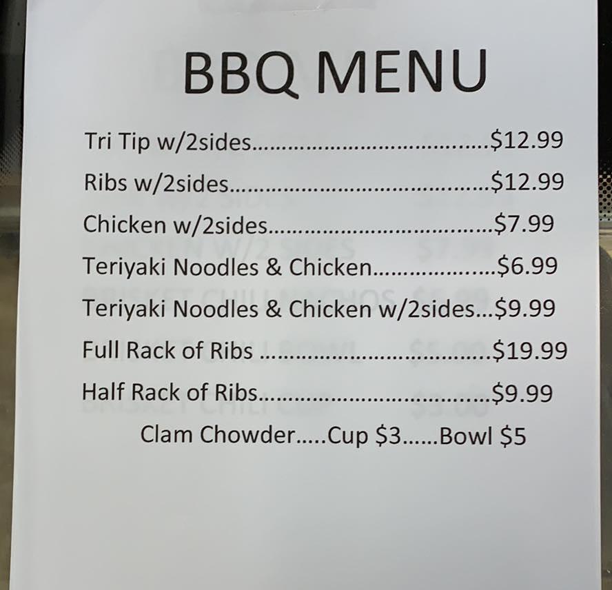 Carta de Stacks & Racks BBQ