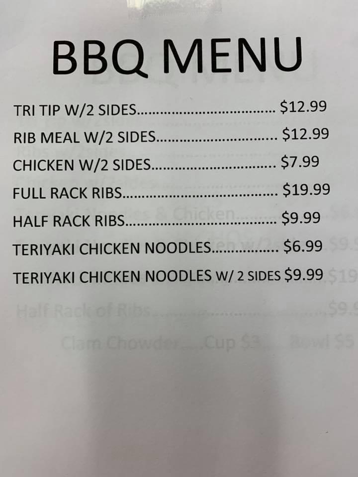 Carta de Stacks & Racks BBQ