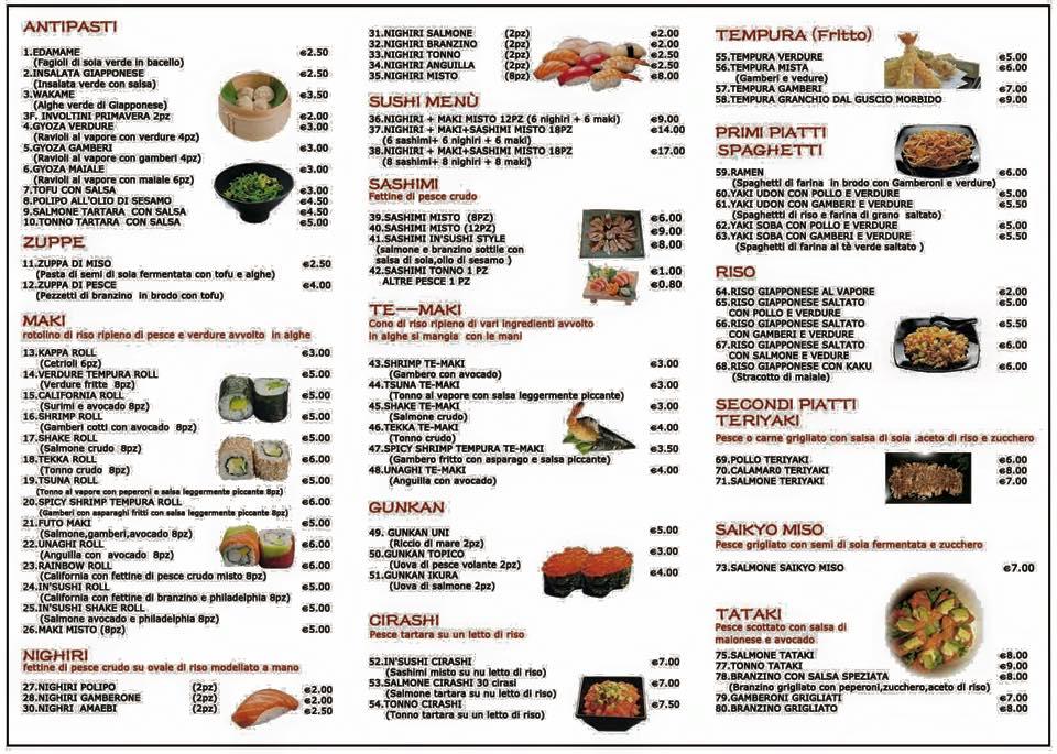 Menu di Insushi - Ristorante Giapponese 