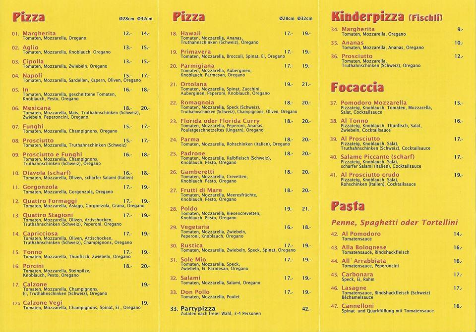 Menu di Poldo Pizzakurier 