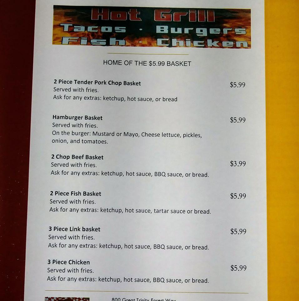 Hott Grill menu