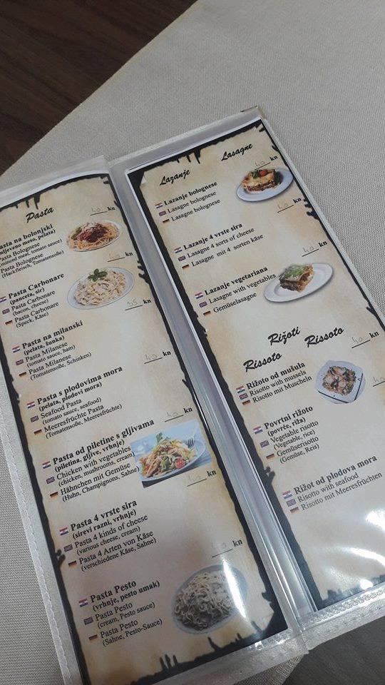 Menu di Bistro - pizza PONTE 