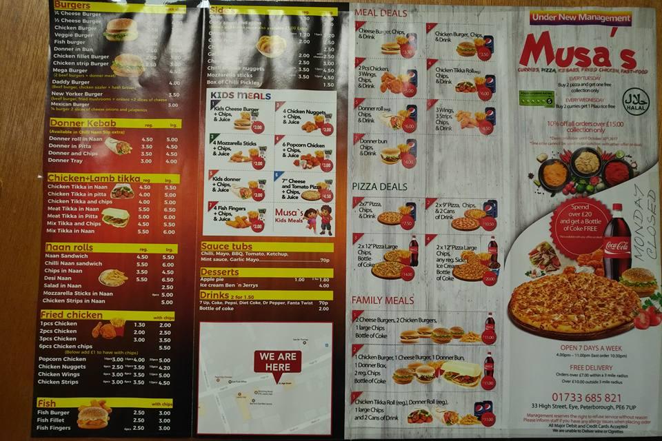Musa's menu