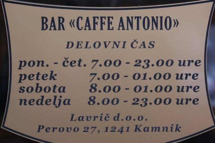 Menu di Antonio Caffe 