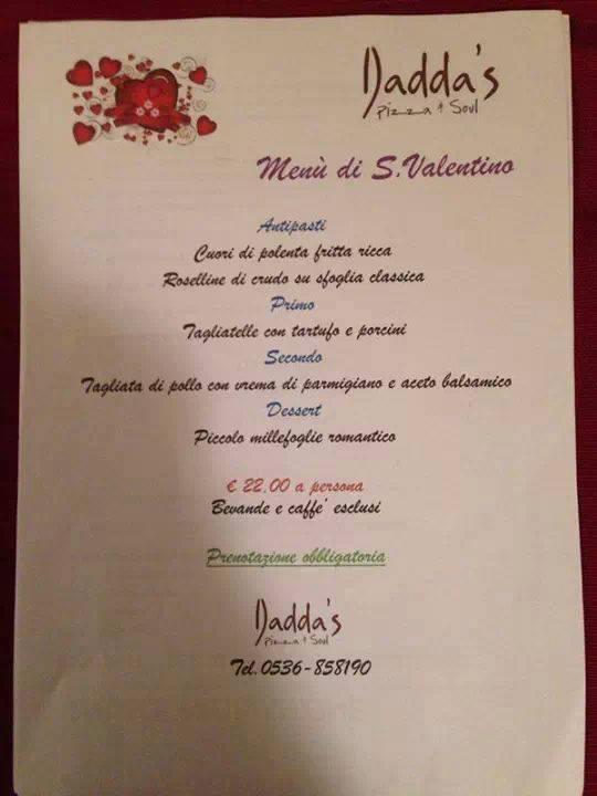 Menu di dadda's 
