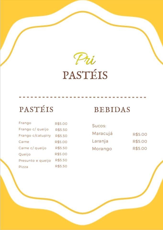 Mj Pastéis cardápio