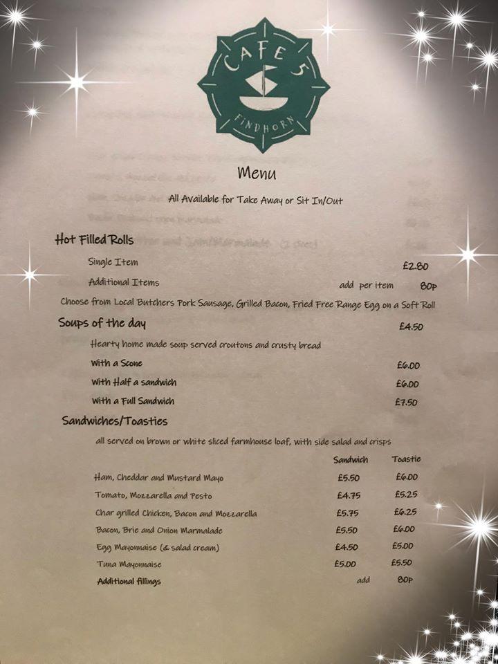 Cafe5 menu