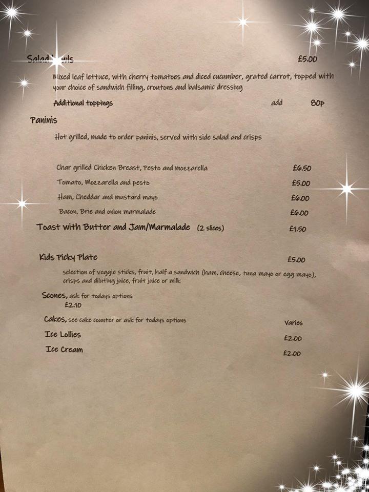Cafe5 menu